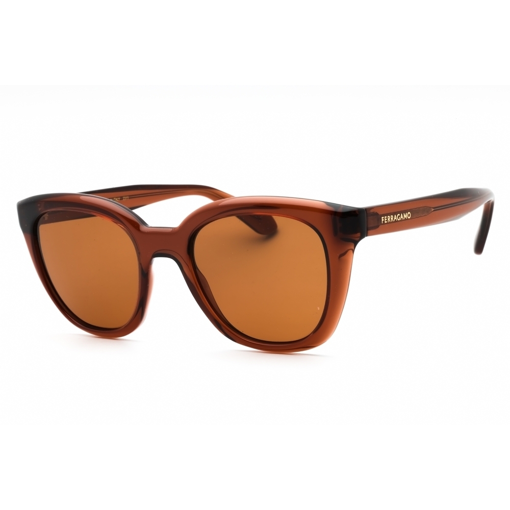 Salvatore Ferragamo SF2000S Sunglasses Transparent Brown Rectangle